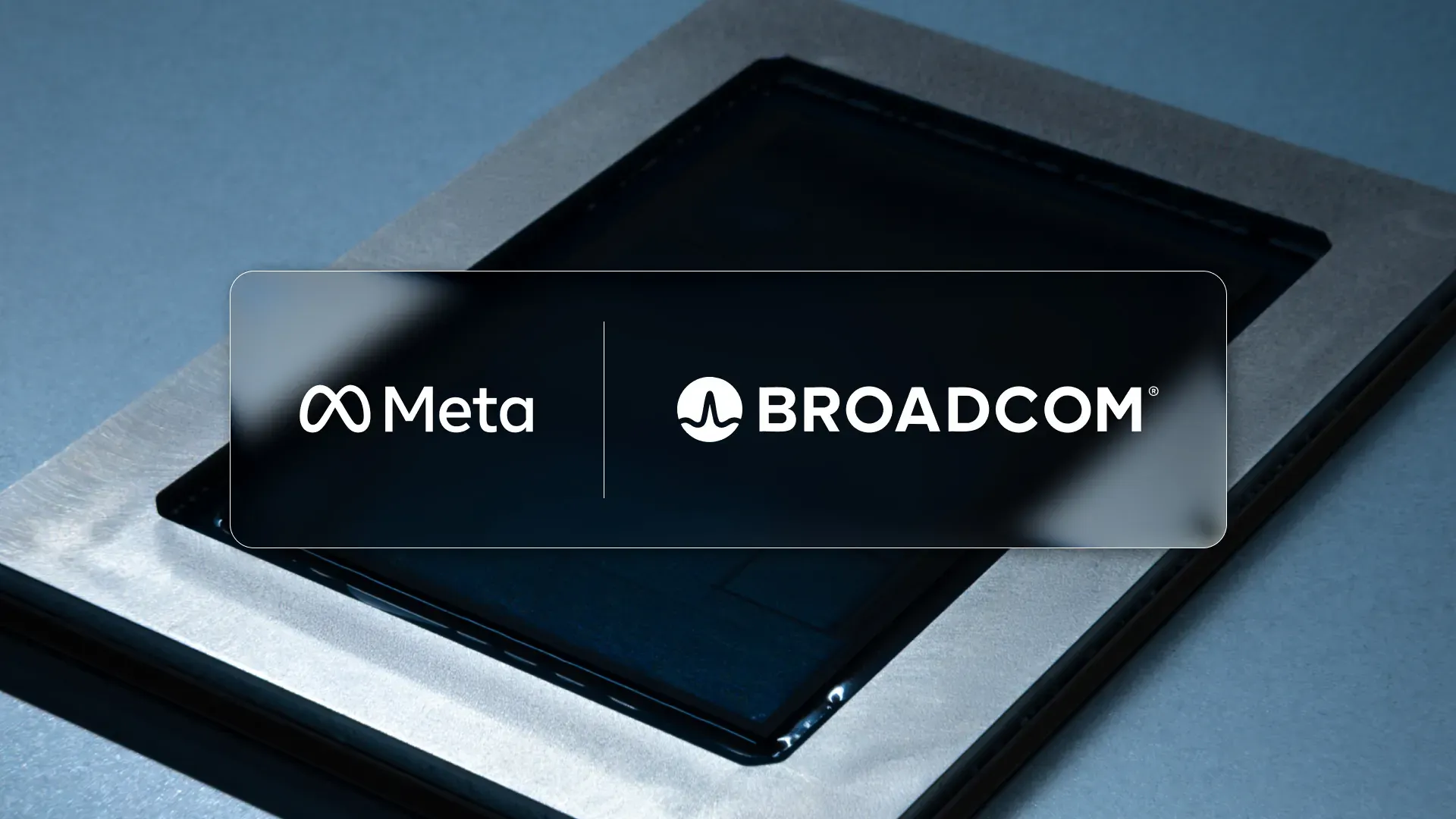 A diagram showing the collaboration between Meta and Broadcom on AI chips